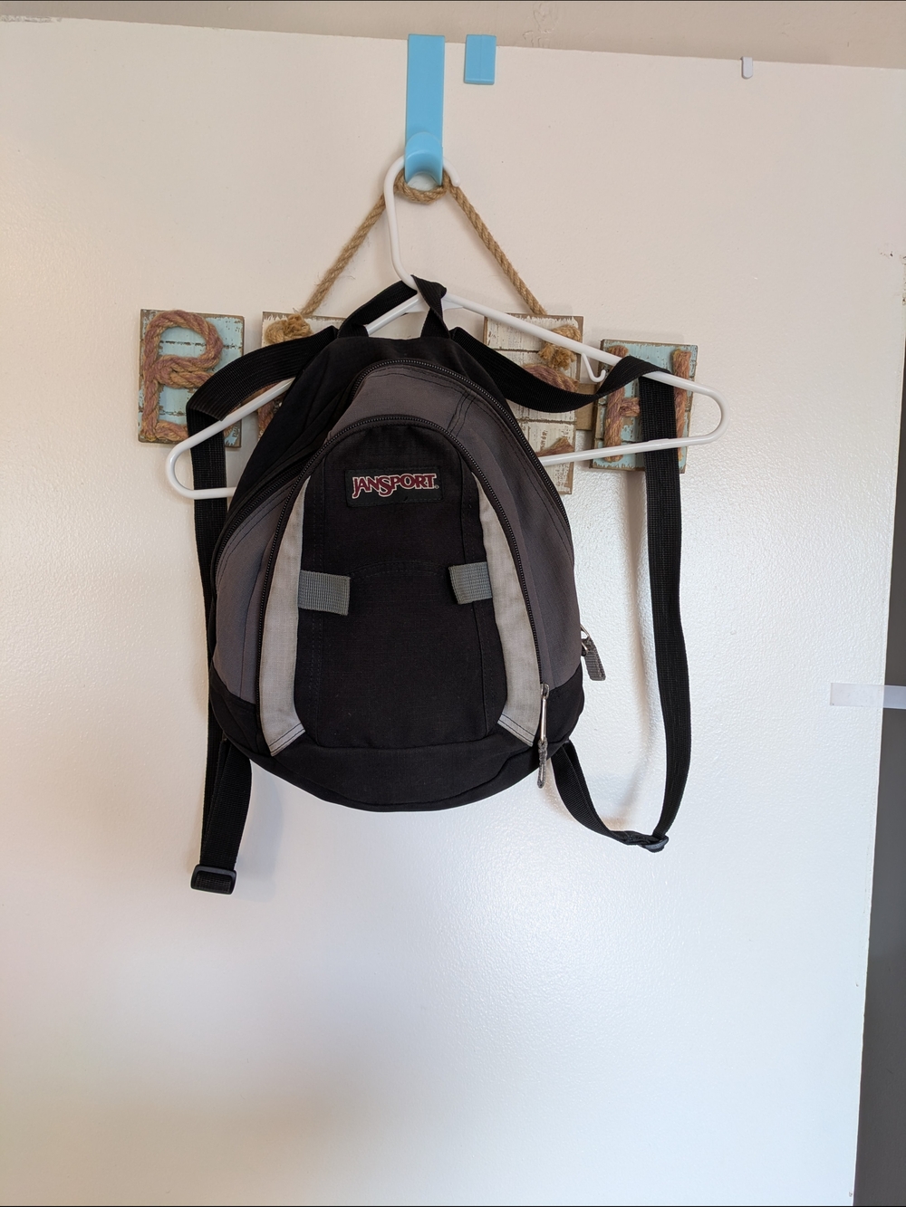 Jansport Black and Gray Compact Everyday Backpack